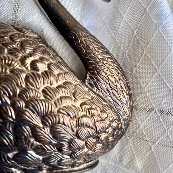 Godinger Silver Plate Swan, Collectible Napkin Holder VTG Godinger Made in Italy - Picture 6 of 17